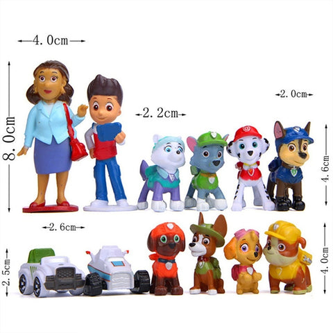 Kit Bonecos Patrulha Canina - 12 Unidades — detalhes do produto