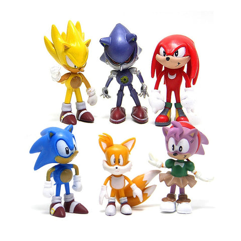 Kit 6 Bonecos - Sonic e sua turma — detalhes do produto